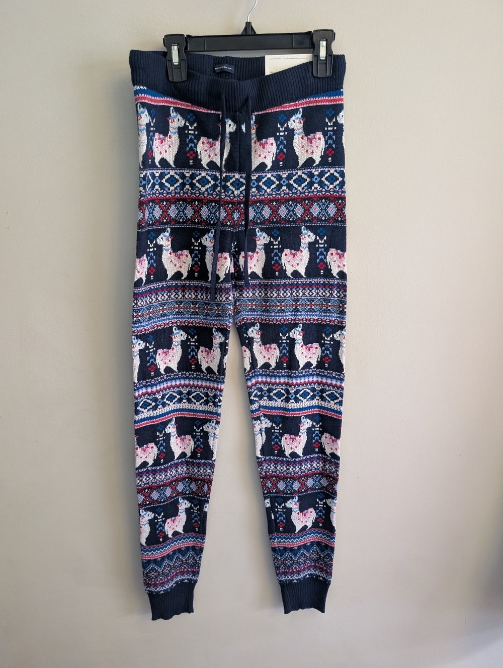 American Eagle Blue Llama Sweater Leggings Size S